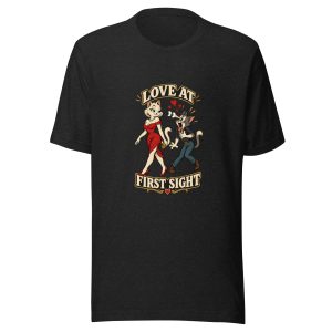 Love at First Sight Funny Cat Unisex T-Shirt