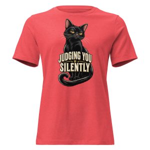 Judging You Silently Women’s Relaxed Cat T-Shirt