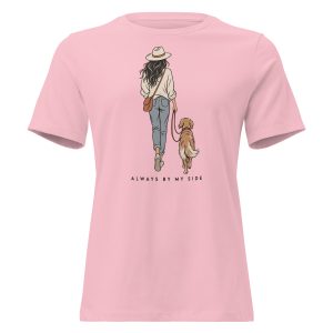 Always By My Side Women’s Relaxed Dog Mum T-Shirt