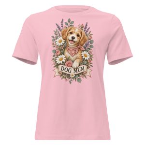 Floral Dog Mum Women’s Relaxed T-Shirt