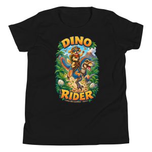 Dino Rider Kids’ Relaxed Unisex T-Shirt